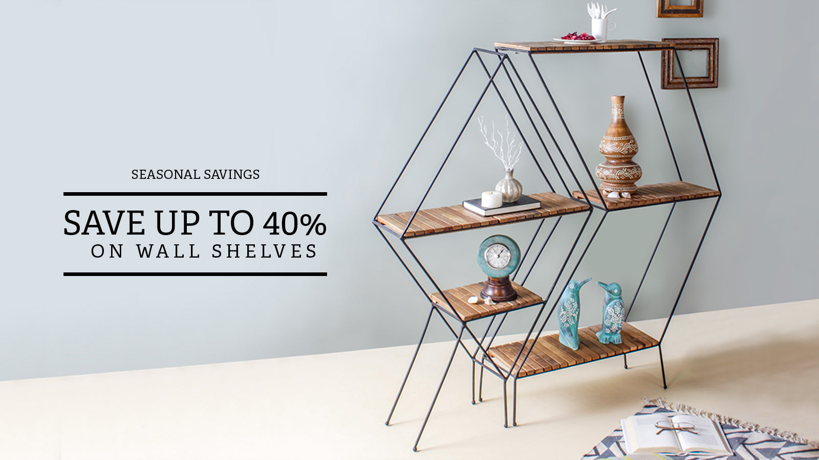 Upto 40% off on Latest Wooden Wall Shelves Online in India at Fabuliv