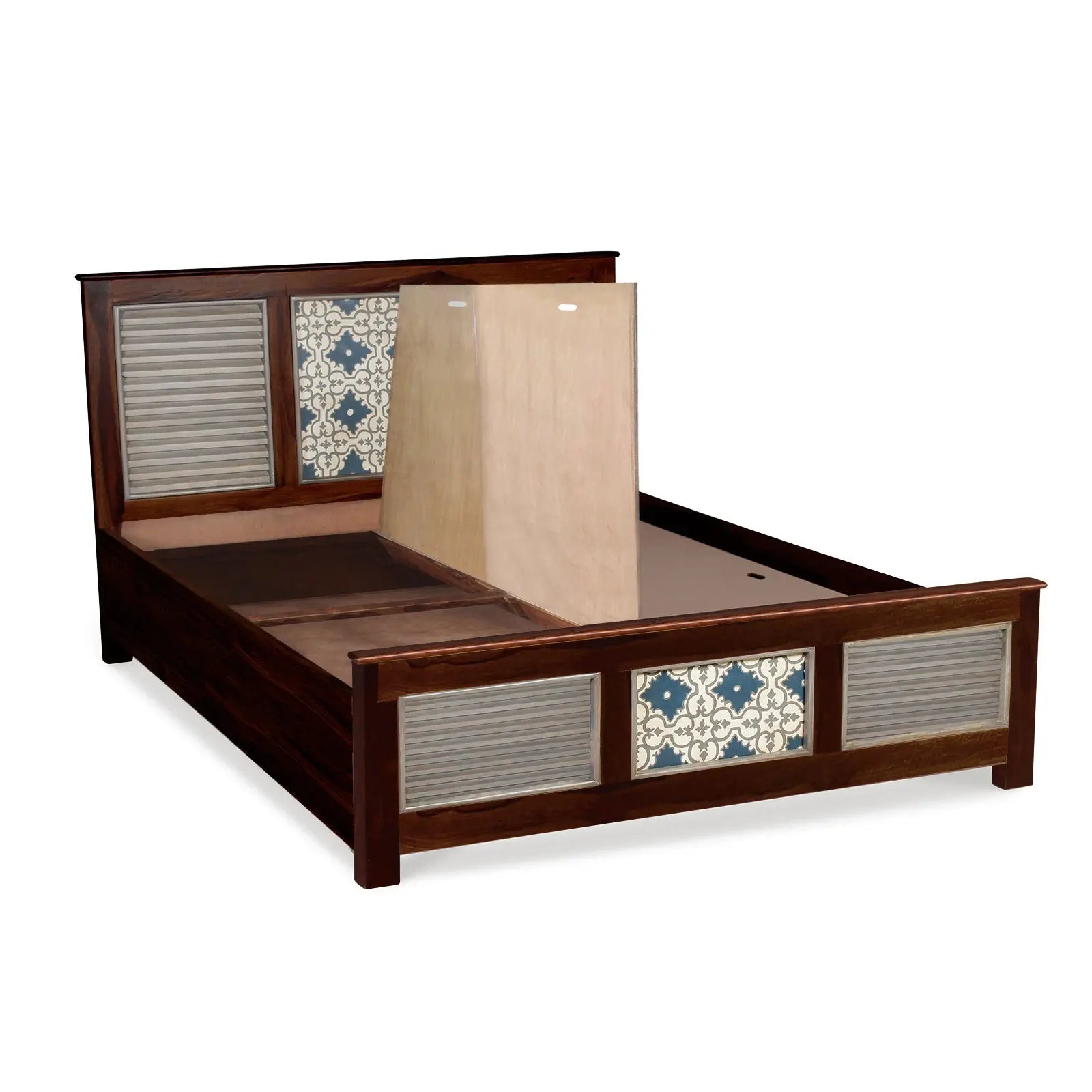 Kolam Solid Sheesham Wood Bed