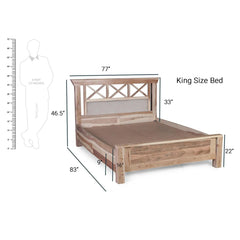 Margot Solid Sheesham Wood Bed with Storage