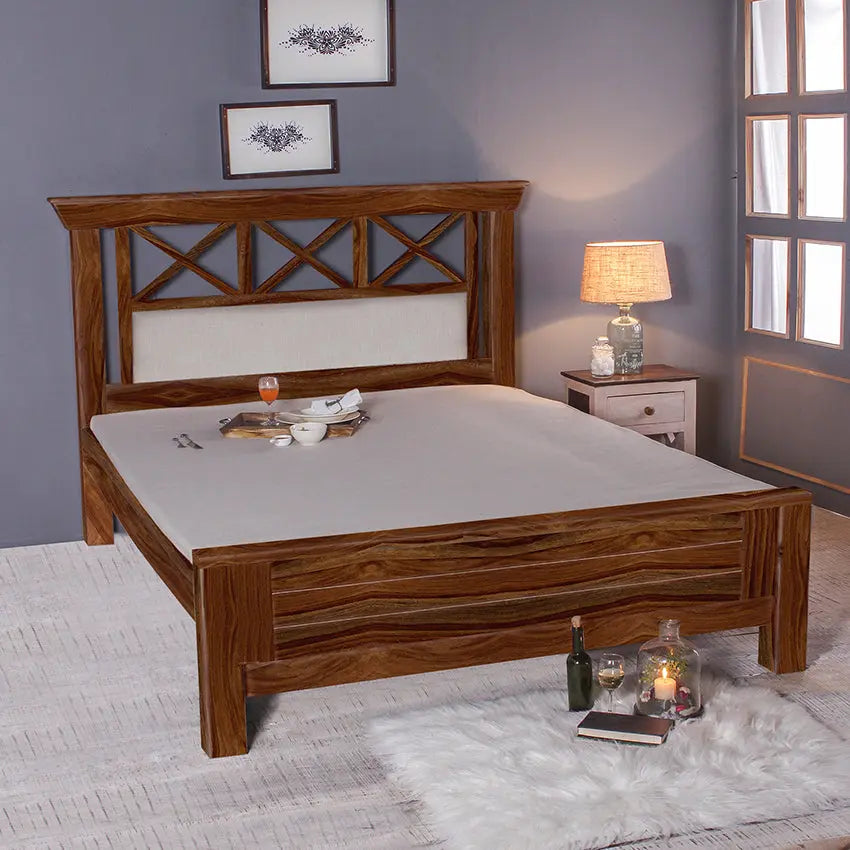 Margot Solid Sheesham Wood Bed with Storage