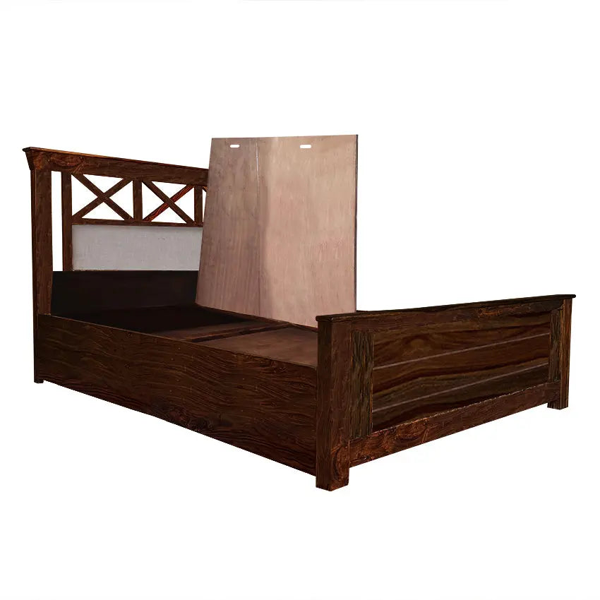 Margot Solid Sheesham Wood Bed with Storage