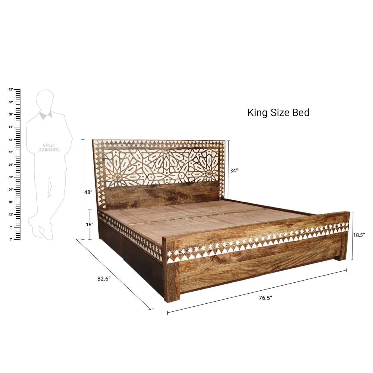 Clarence Solid Wood Bed