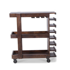 Samson Solid Wood Bar Cabinet Cum Trolly