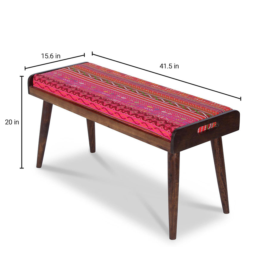 Ethnic Solid Wood Bench