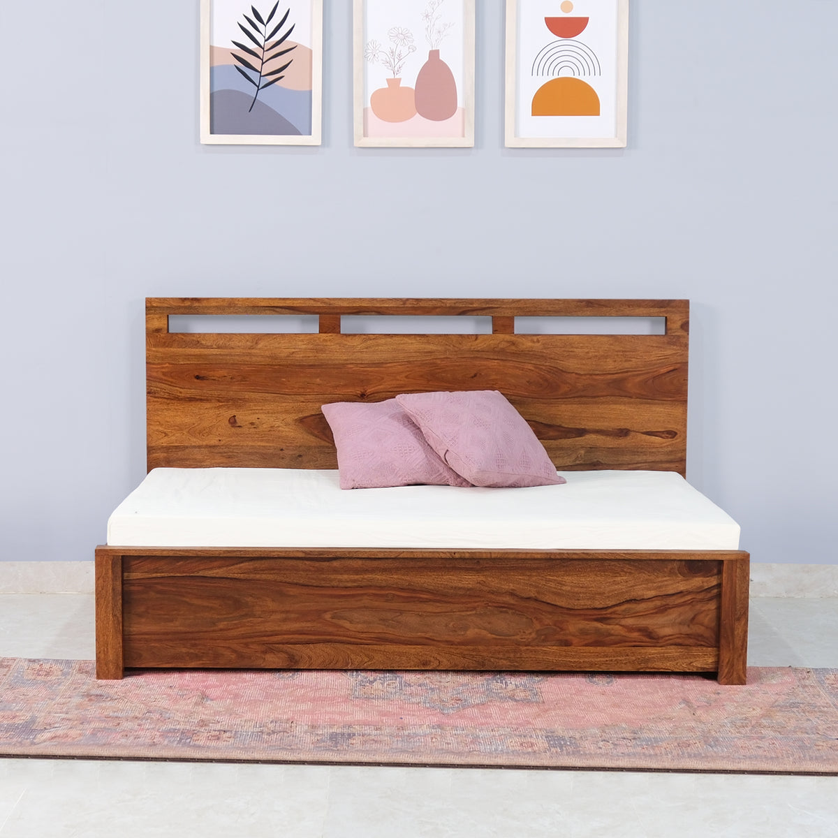 William Sheesham Wood Bed