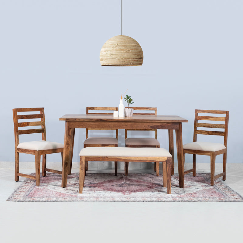 Mateo Sheesham Wood 6 Seater Dining Table