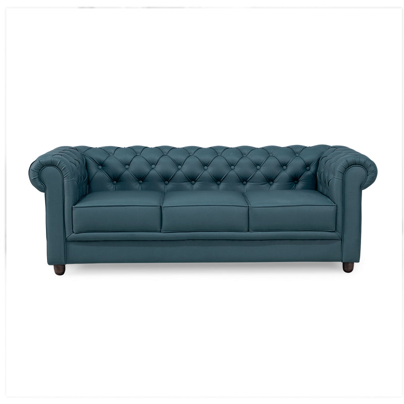 Grace Chesterfield 3 Seater Sofa in Premium Lethrite Fabric in 2 Colours