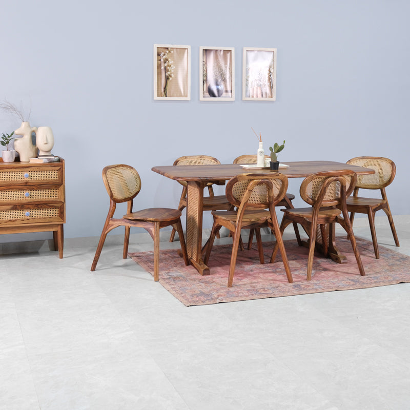 Wood 6 Seater Dining Table