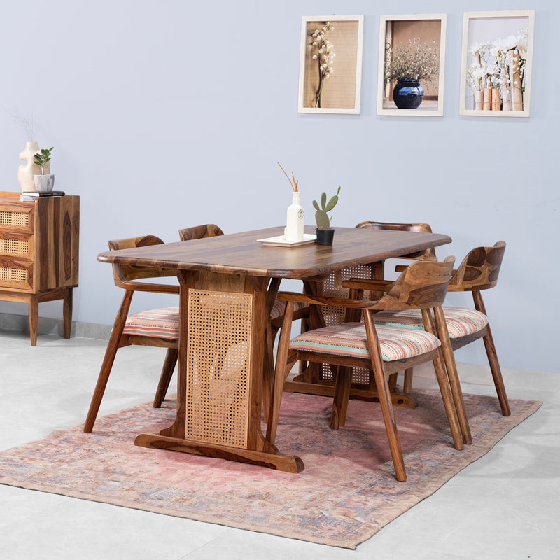 Sheesham 6 Seater Dining Table with Chairs