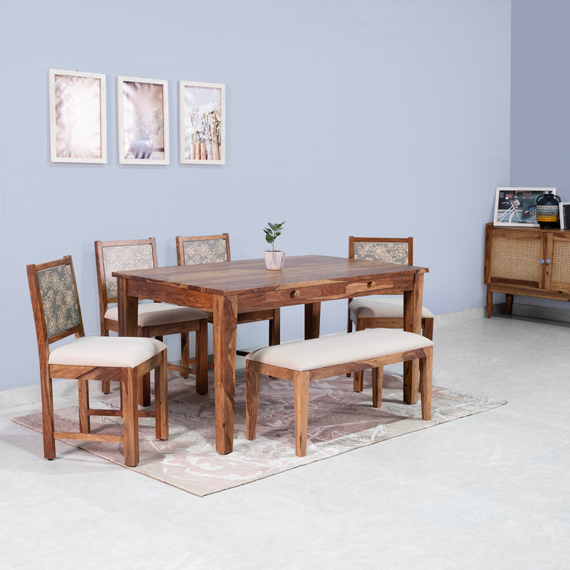 Sheesham Wood 6 Seater Dining Set