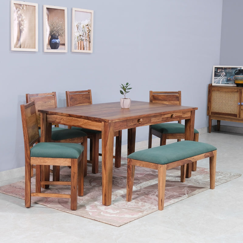 Charles Sheesham Wood 6 Seater Dining Set