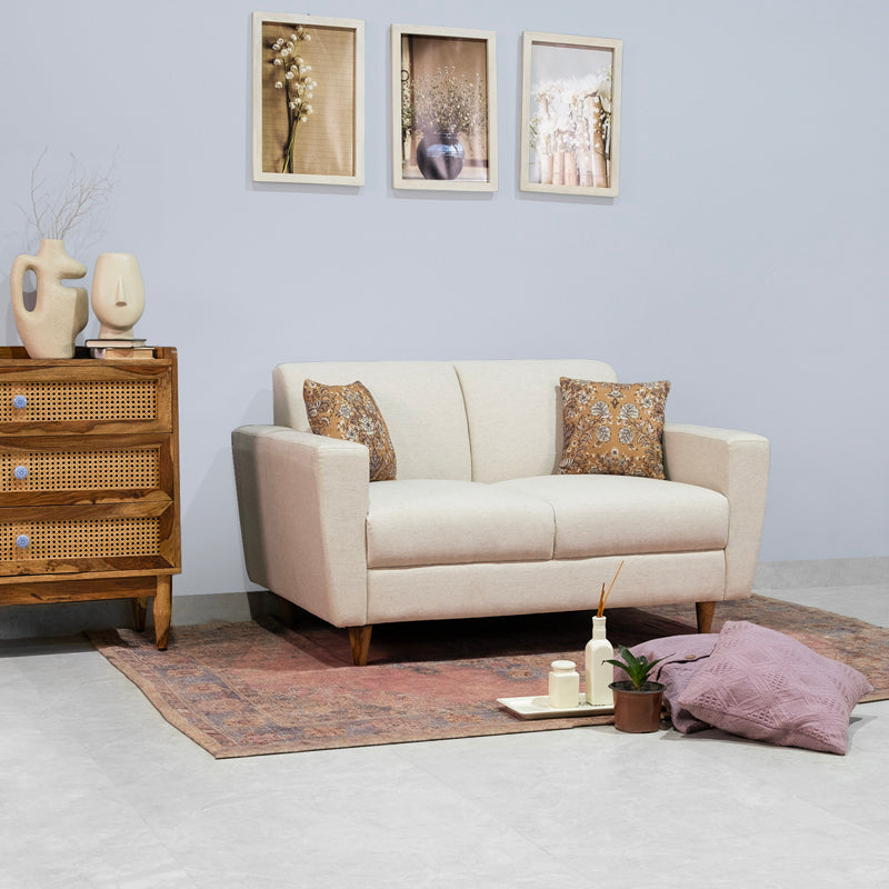 William 2 Seater Sofa in Linen Blend Fabric