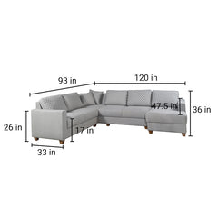 Hadrian Upholstered Sofa With Chaise Sectional