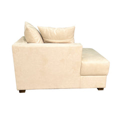 Striado Upholstered Sofa With Chaise Sectional in Beige