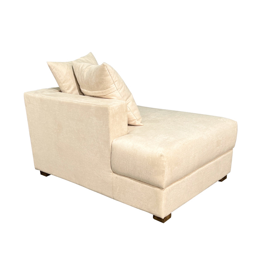 Striado Upholstered Sofa With Chaise Sectional in Beige