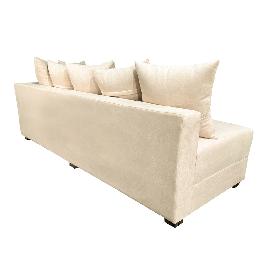 Striado Upholstered Sofa With Chaise Sectional in Beige