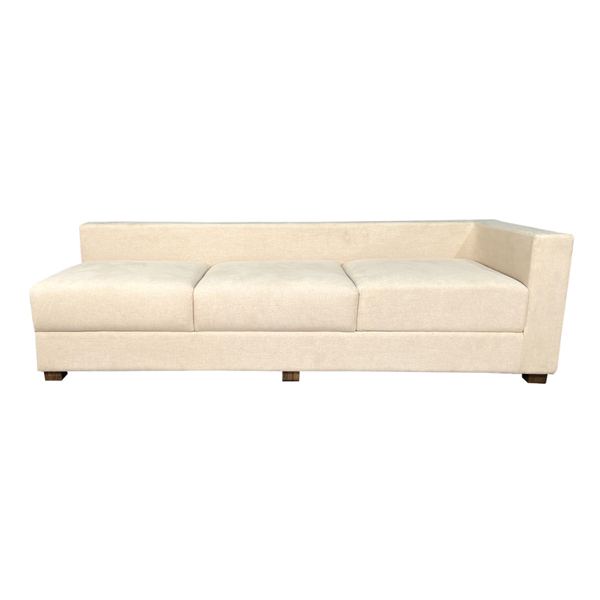 Striado Upholstered Sofa With Chaise Sectional in Beige