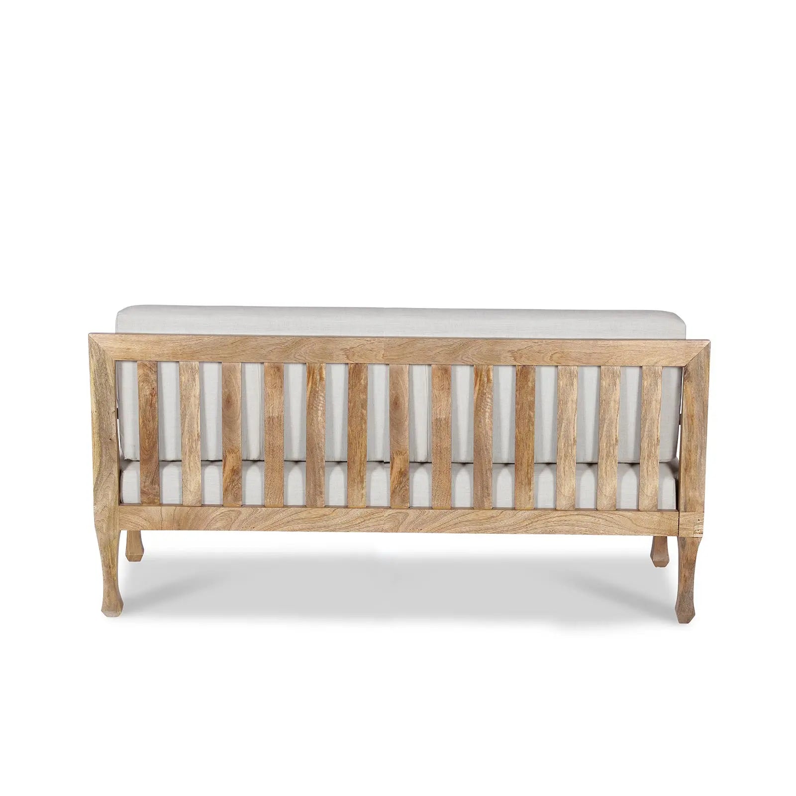 Olivia Solid Wood Hand Carved Three Seater Sofa