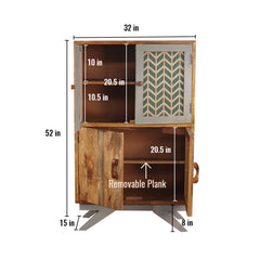 Shawn Solid Wood Display Hutch - Fabuliv